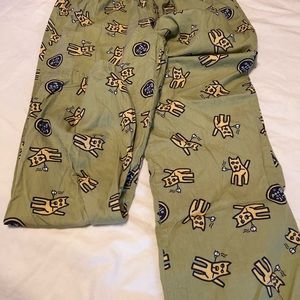 Life is good lounge pants novelty dog print cactus green women’s L